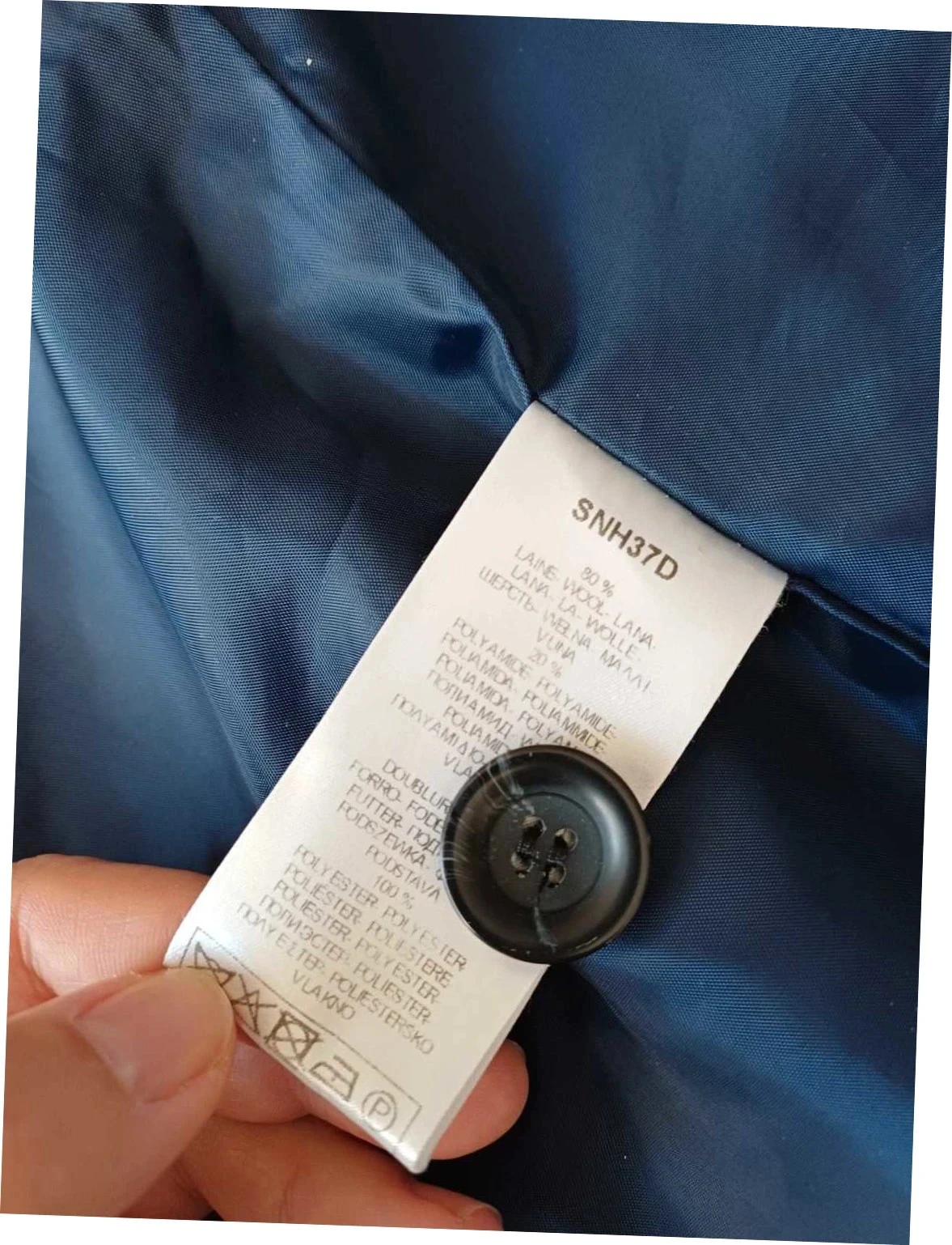 Duffle-coat bleu marine en laine Naf naf - Taille 36 (S) – photo 5
